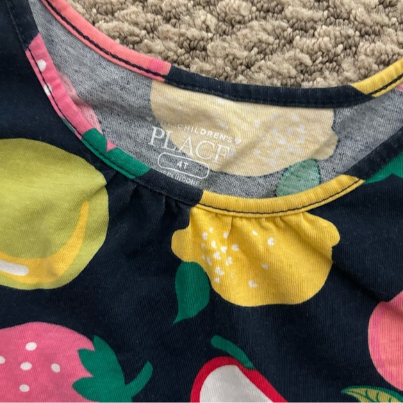 EUC Like New Children’s Place Dresses- Pink and Navy with Fruit Print (4T) - Picture 4 of 4